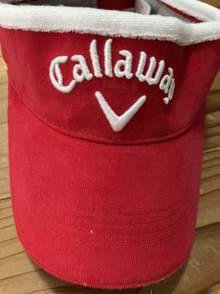 Callaway Golf козырек прекрасный товар красный красный Callaway GOLF Golf одежда шляпа вельвет пирог ru козырек 