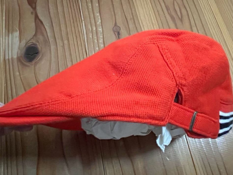 LACOSTE ハンチング オレンジ 赤 ラコステ 帽子 58センチ ワニマーク 日本製 GOLF ゴルフウェア ゴルフキャップ_画像3