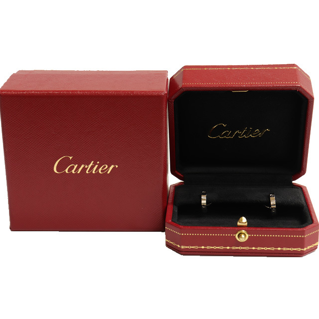 ( прекрасный товар ) Cartier CARTIER Minya b серьги LOVE K18 WG белое золото серьги B8028900 сертификат 8710