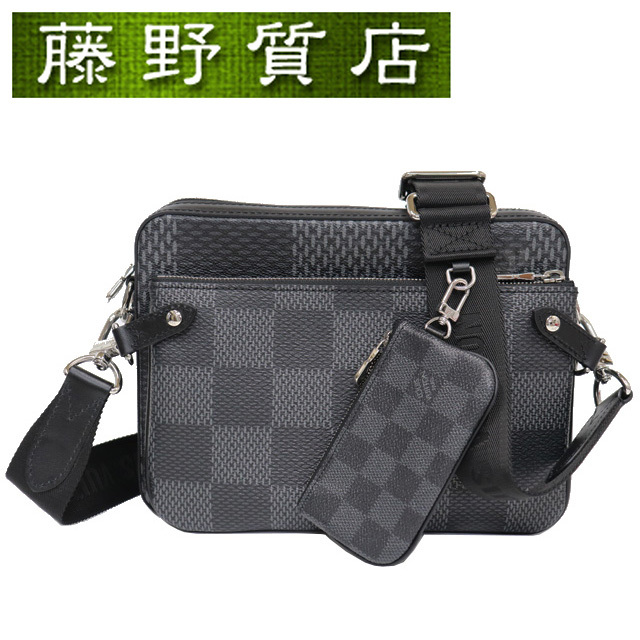 （未使用展示品）ルイヴィトン LOUIS VUITTON トリオメッセンジャー ダミエグラフィット N50017 黒 × グレー 斜め掛け ショルダー 8031_画像1