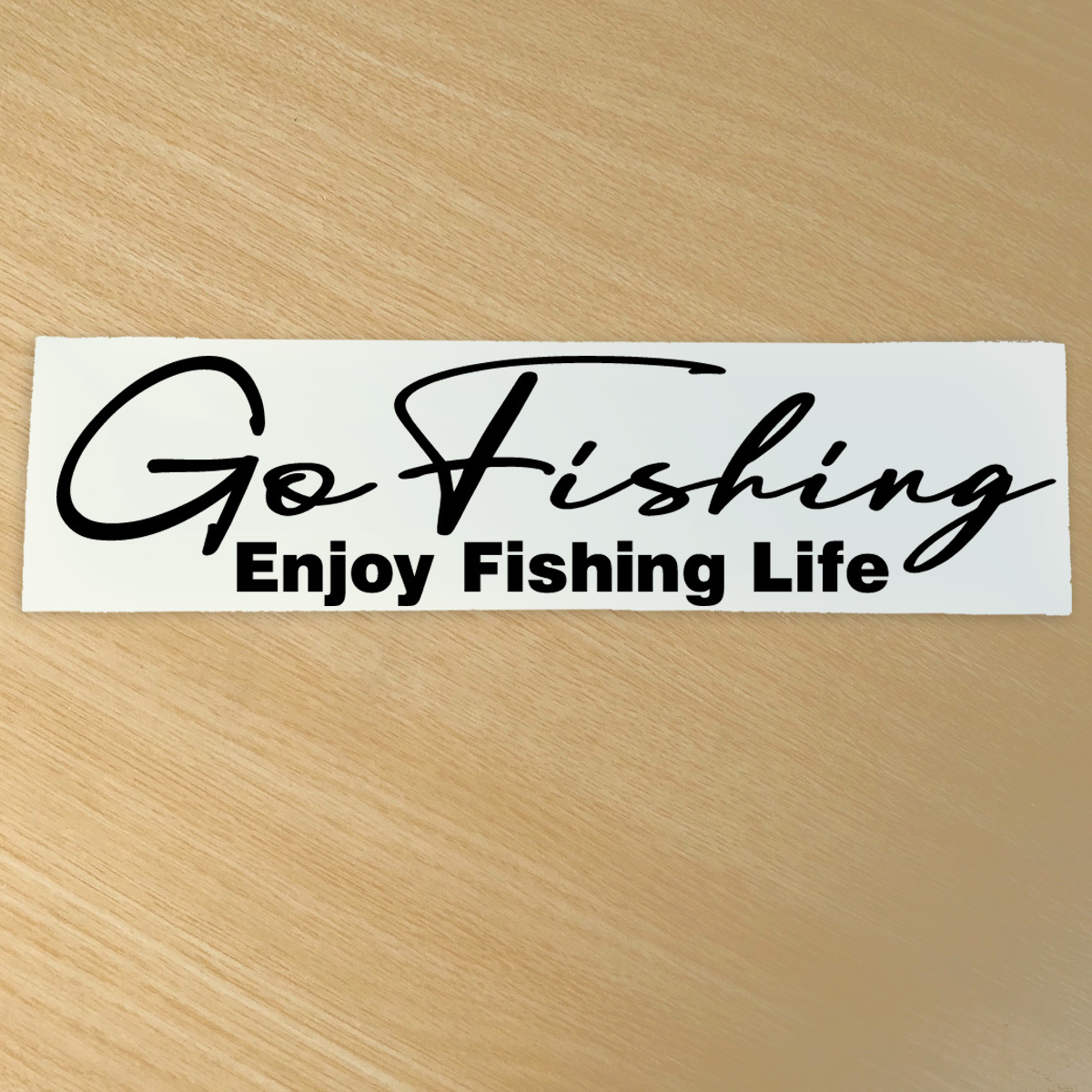 ★Go Fishing！手書き風文字カッティングステッカー Enjoy Fishing Life NO593_画像2