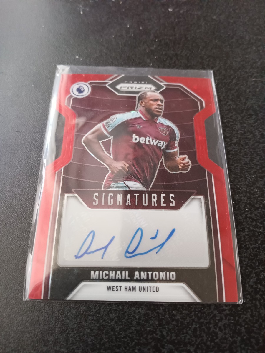 Panini21-22 Prizm Premier League M.Antonio West Ham United AUTO RED PRIZM 直筆サイン_画像1