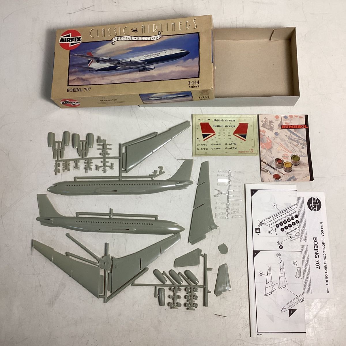 yk313 AIRFIX CLASSIC AIRLINERS SE 210 CARAVELLE DH COMET 4B BOEING 707 1/144スケール 飛行機 プラモデル 未組立_画像6