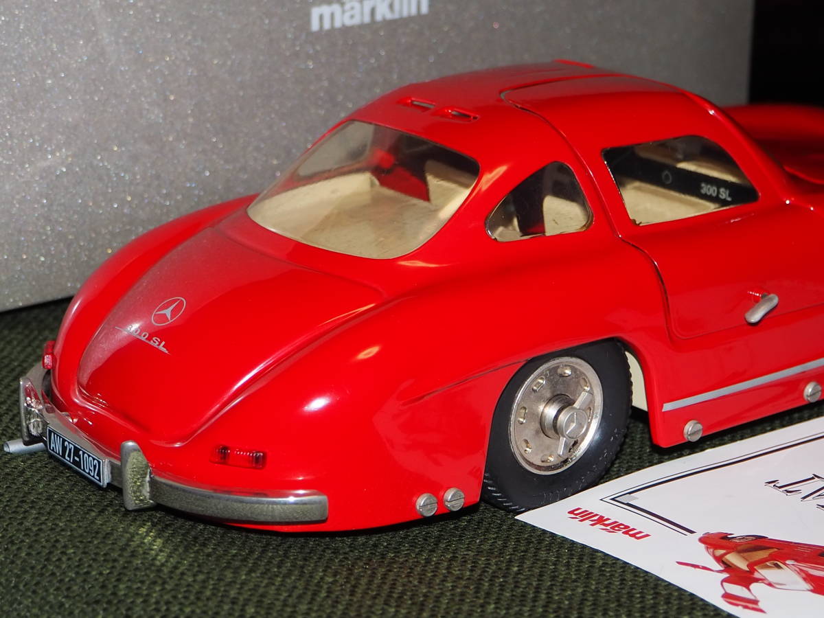 GERMANY MUSEUM MODEL メルクリン メルセデスベンツ300ＳＬGull Wing TIN TOY CLOCKWORK ブリキ シルバーアローの系譜 の画像5