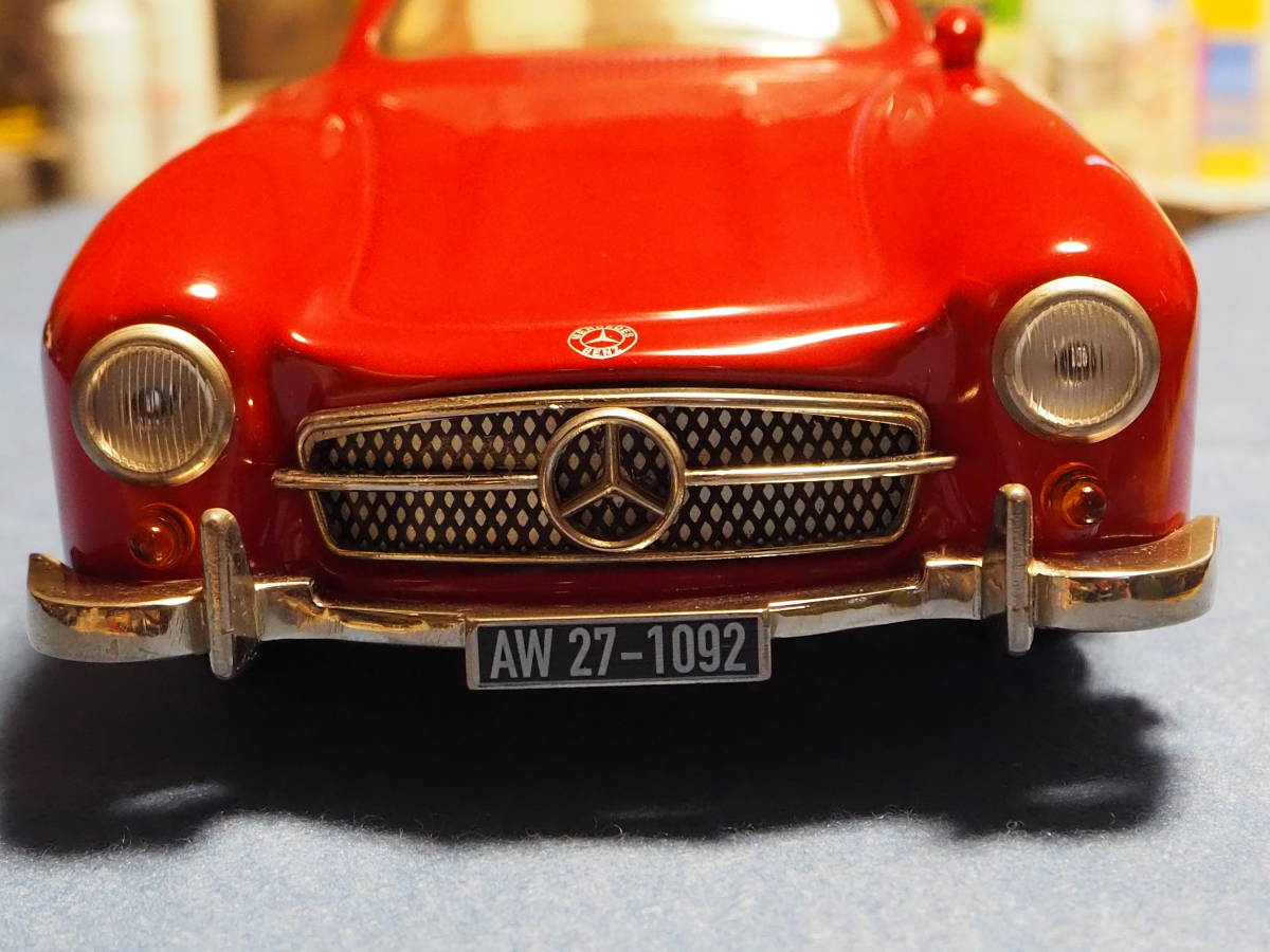 GERMANY MUSEUM MODELmeruk Lynn Mercedes Benz 300SLGull Wing TIN TOY CLOCKWORK tin plate silver Arrow. series .