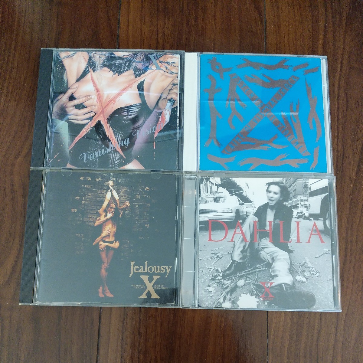 【送料無料・まとめ売り】X JAPAN CDアルバム 4タイトルセット VANISHING VISION BLUE BLOOD Jealousy DAHLIA エックスジャパン ダリア _画像1