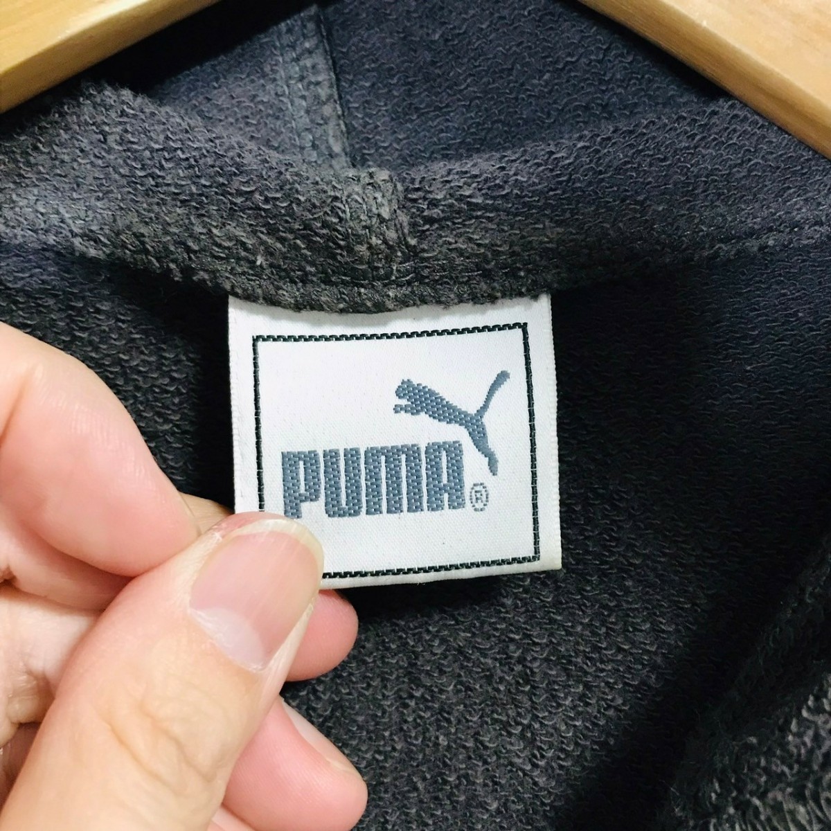 F9200dE PUMA プーマ スエットつなぎ レディース ブラウン系 サイズM 上下ジャージ 上下スエット スウェット フード付き ジップ 古着_画像6