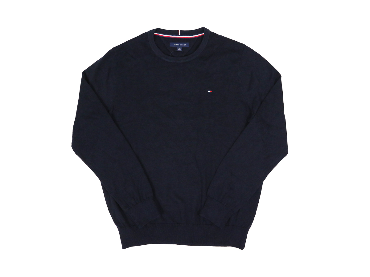 新品 42285 XXLサイズ トミーヒルフィガー メンズ コットン クルーネック セーター ニット tommy hilfiger_画像2