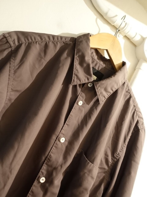 Comme des Garcons HOMME Homme DEUX Span Broad short sleeves shirt Brown khaki series unused size M DI-B038