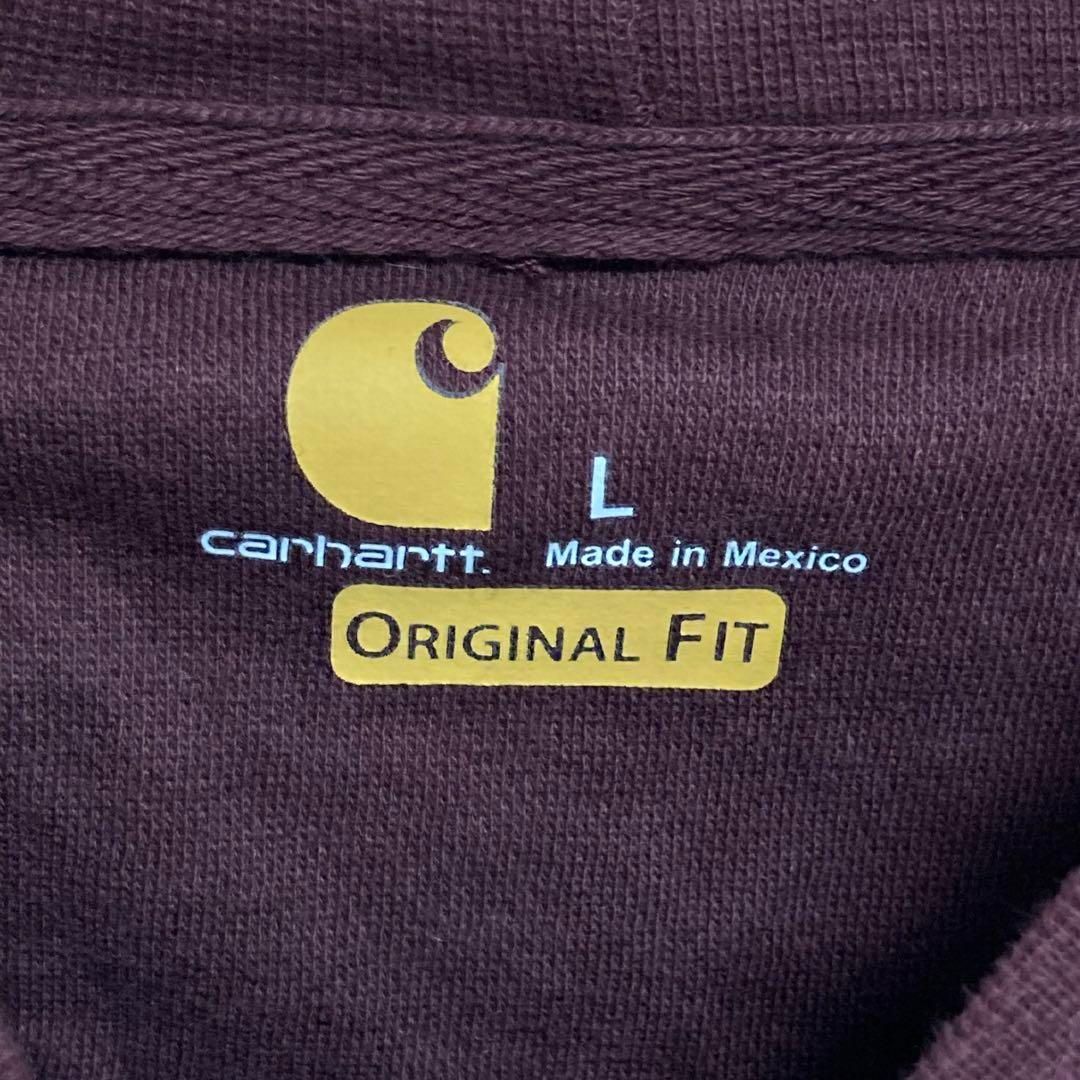カーハート L アメリカ古着 メキシコ製 2020年　デッドストック品　裏起毛　ポケット　スウェット　シャツ　レッド　Carhartt メンズ_画像8