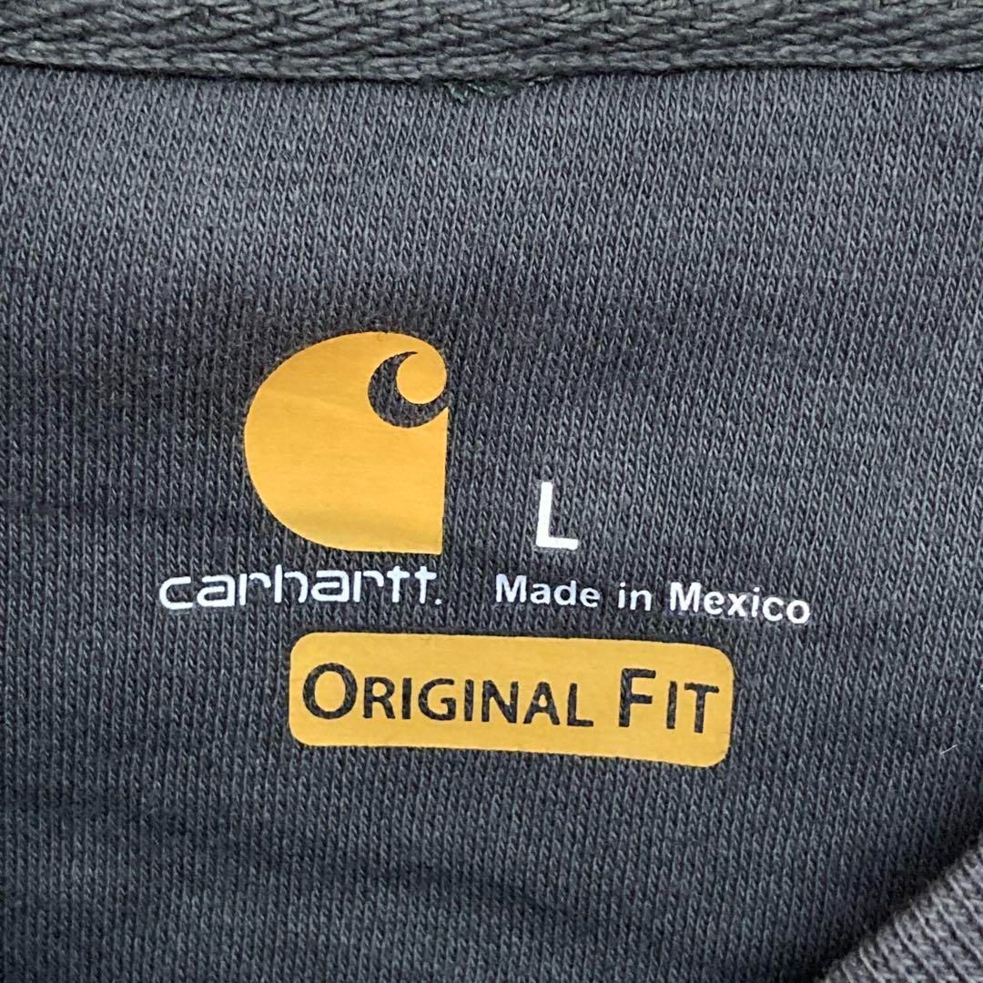 カーハート L アメリカ古着 メキシコ製 2020年　デッドストック品　裏起毛　ポケット　スウェット　シャツ　ダークグレー　Carhartt メンズ_画像8