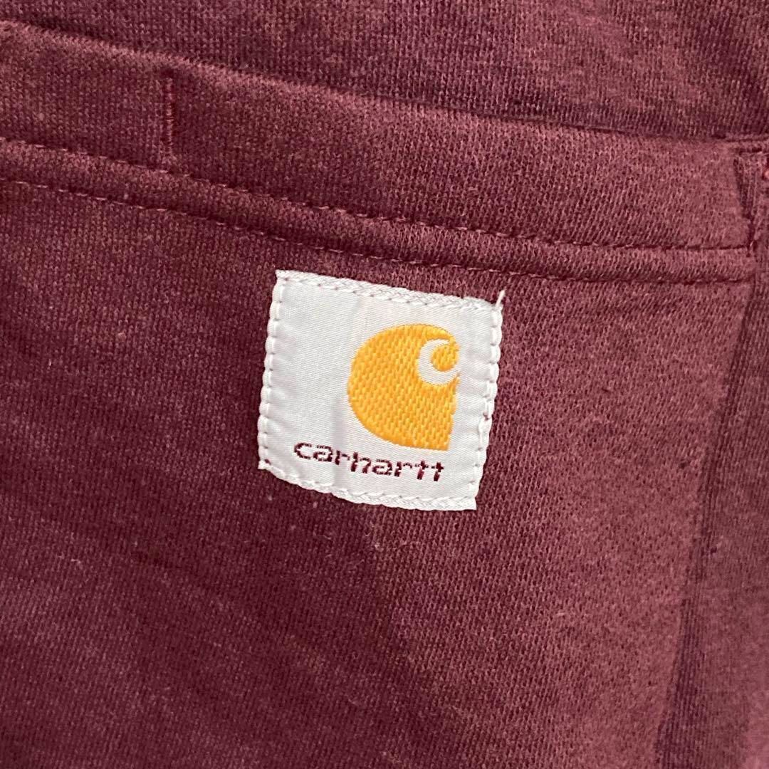 カーハート L アメリカ古着 メキシコ製 2020年　デッドストック品　裏起毛　ポケット　スウェット　シャツ　レッド　Carhartt メンズ_画像7