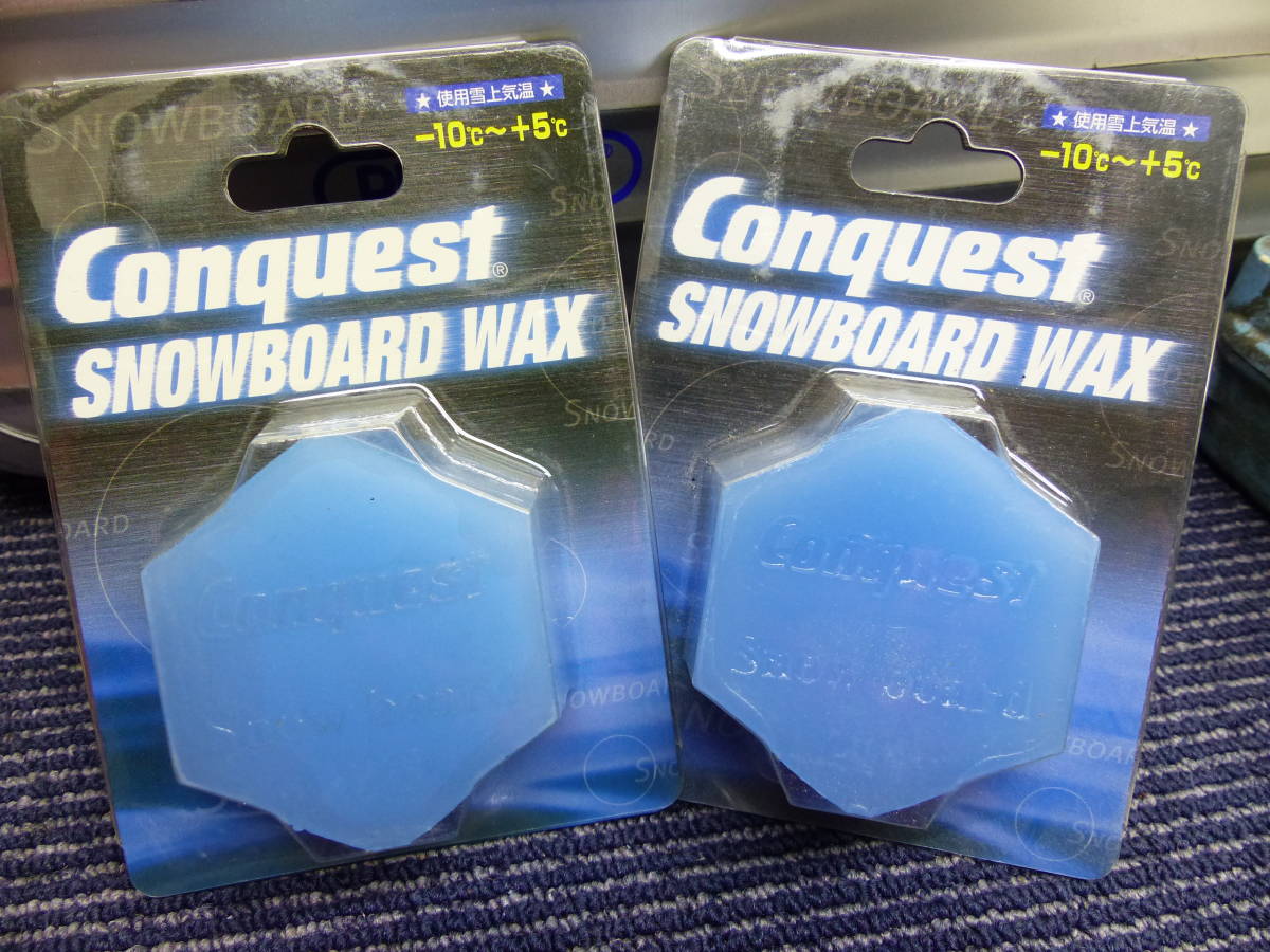 1 Conquuest SNOWBOARD WAX　WX-SB1B 65ｇ×2　1個でボード約2台分　青_画像7