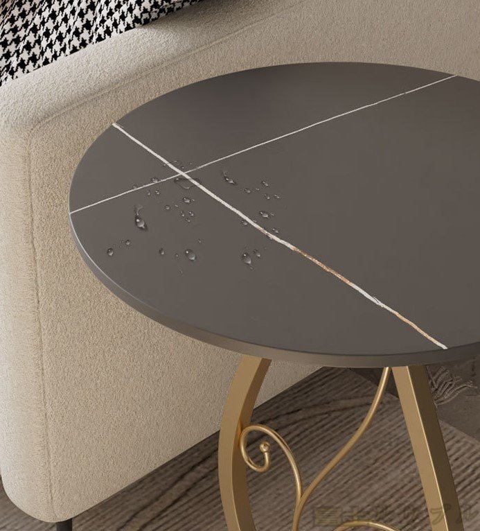 美しいフレームデザインのサイドテーブル おしゃれ かわいい モダン インテリア 家具 コーヒーテーブル エンドテーブル ゴールド ホワイト_画像8