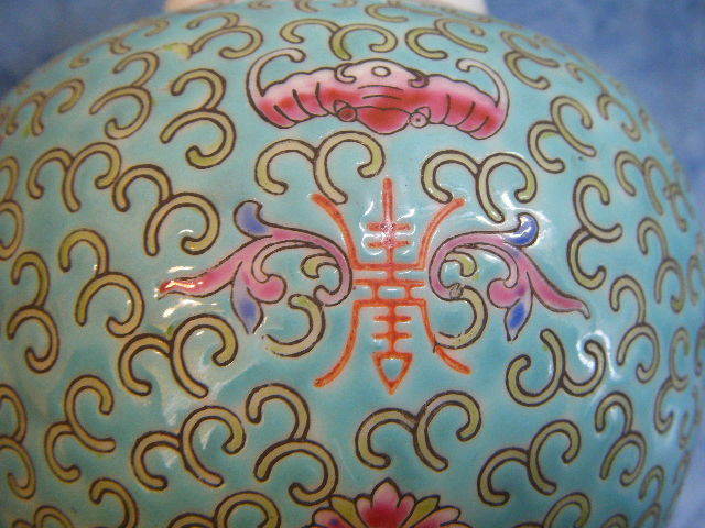 ２は６１◆中国 景徳鎮 花瓶 花いけ 伝統 美術 古玩_画像8
