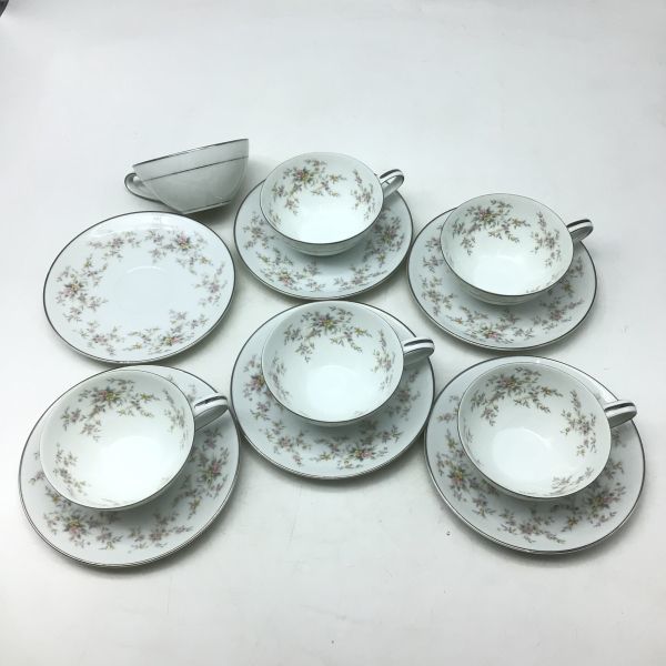 1539 NORITAKE CHINA ノリタケ ARLENE カップ＆ソーサー 6客 洋食器 ティーセット 茶器 コーヒー 紅茶_画像1