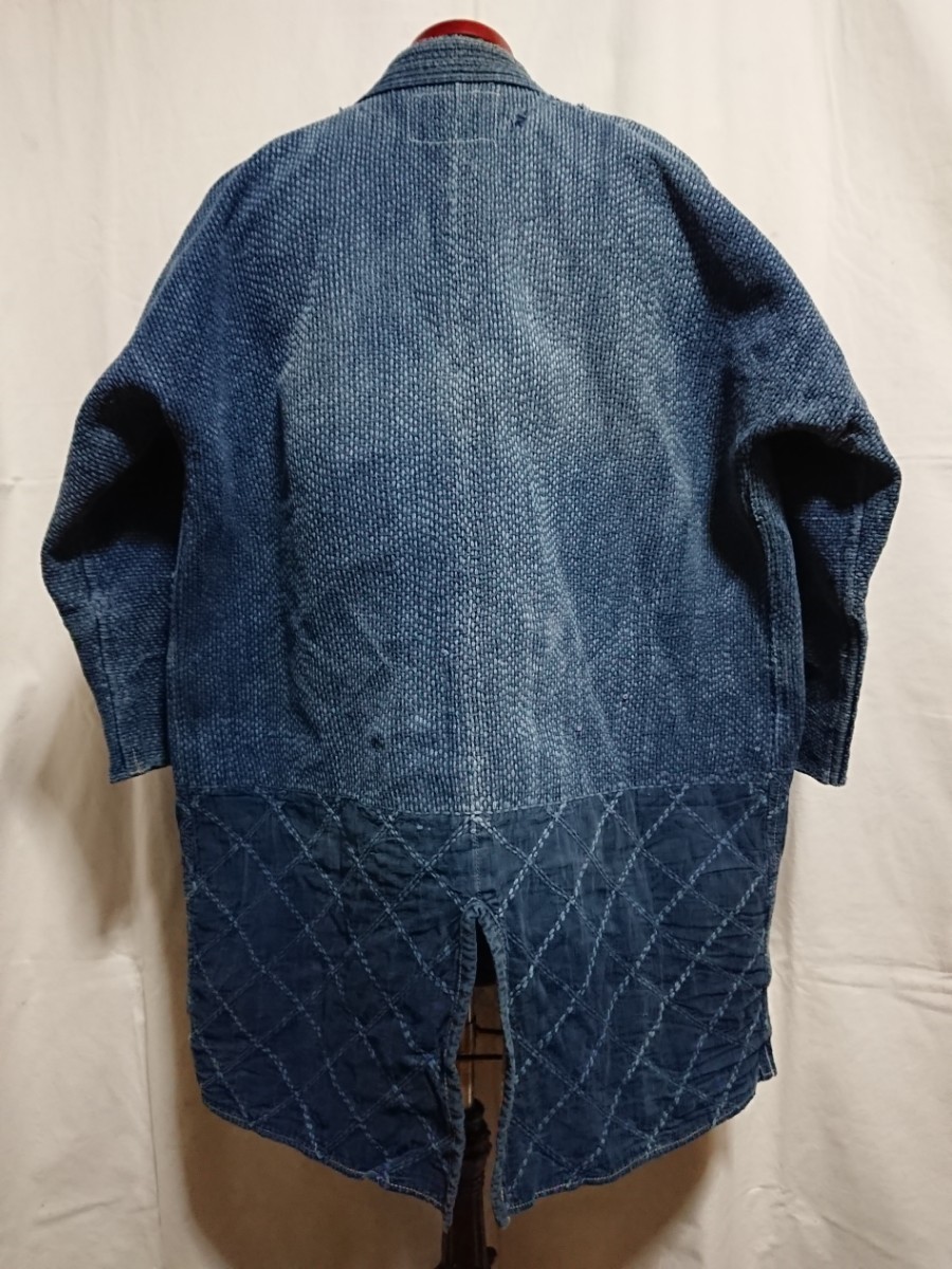  atmosphere * [Fuji Daruma] made in Japan .. trunk put on outer garment 100%COTTON cotton cloth . old clothes working clothes work put on remake made cloth . Samue liking also *