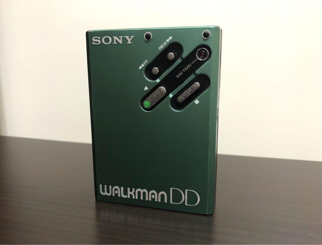 【極美品/希少レア/希少色】【通電・一部動作品】 SONY ソニー ウォークマン ポータブルカセット　WM-DD WALKMAN DD　グリーン_画像1