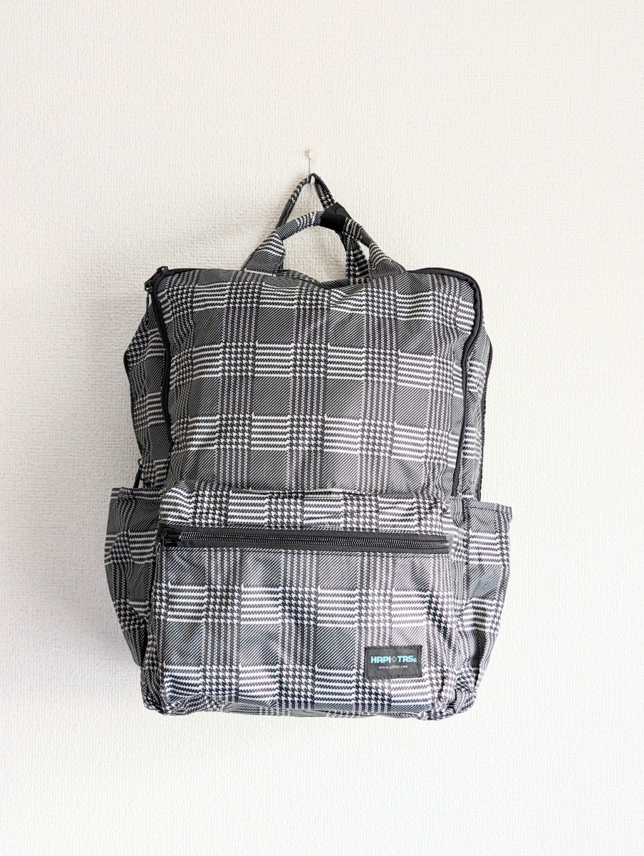  folding rucksack backpack travel commuting commuting stylish check 