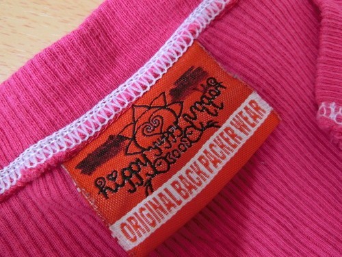 (26283) Boo Foo Woo original back paker wear cut and sewn T-shirt long sleeve pink 110.USED