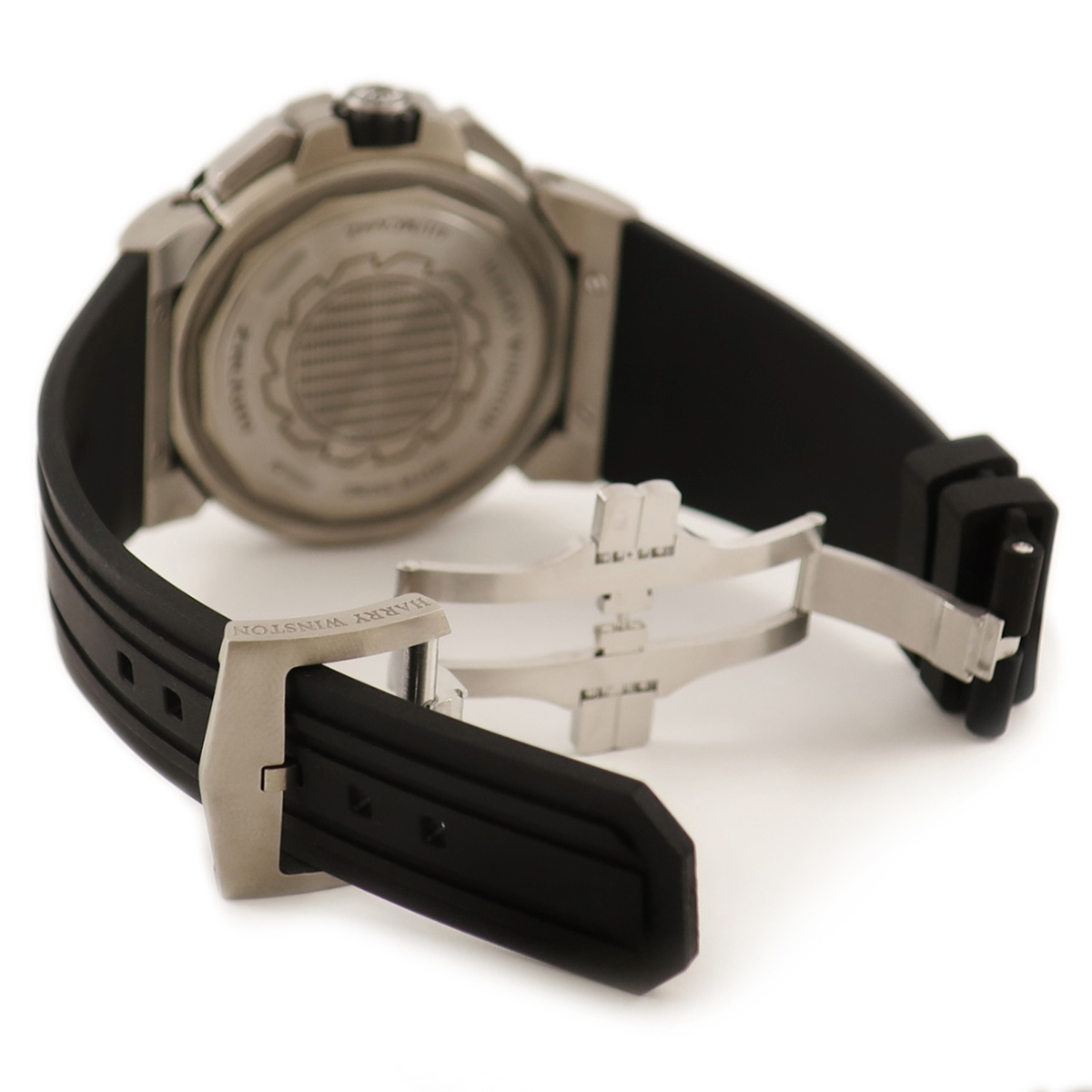 [3 year guarantee ] Harry Winston Ocean sport chronograph OCSACH44ZZ003 alloy skeleton self-winding watch men's wristwatch 