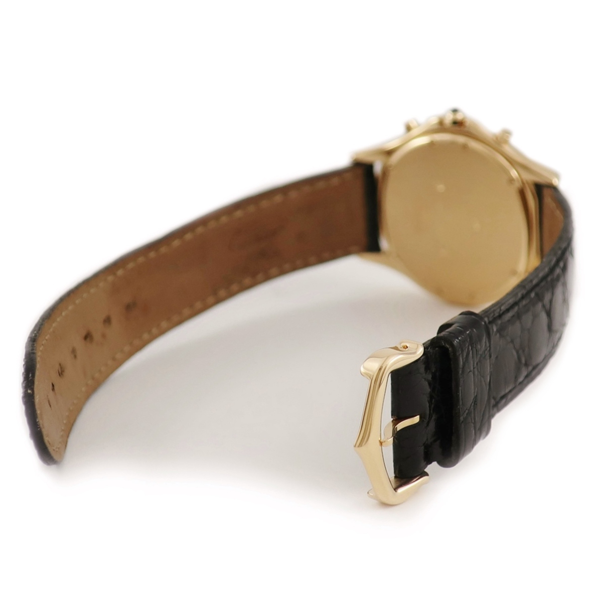[3 год гарантия ] Cartier пума LM Chrono рефлекторный W3500851 производитель OH settled K18YG чистота чёрный кварц женский boys наручные часы 