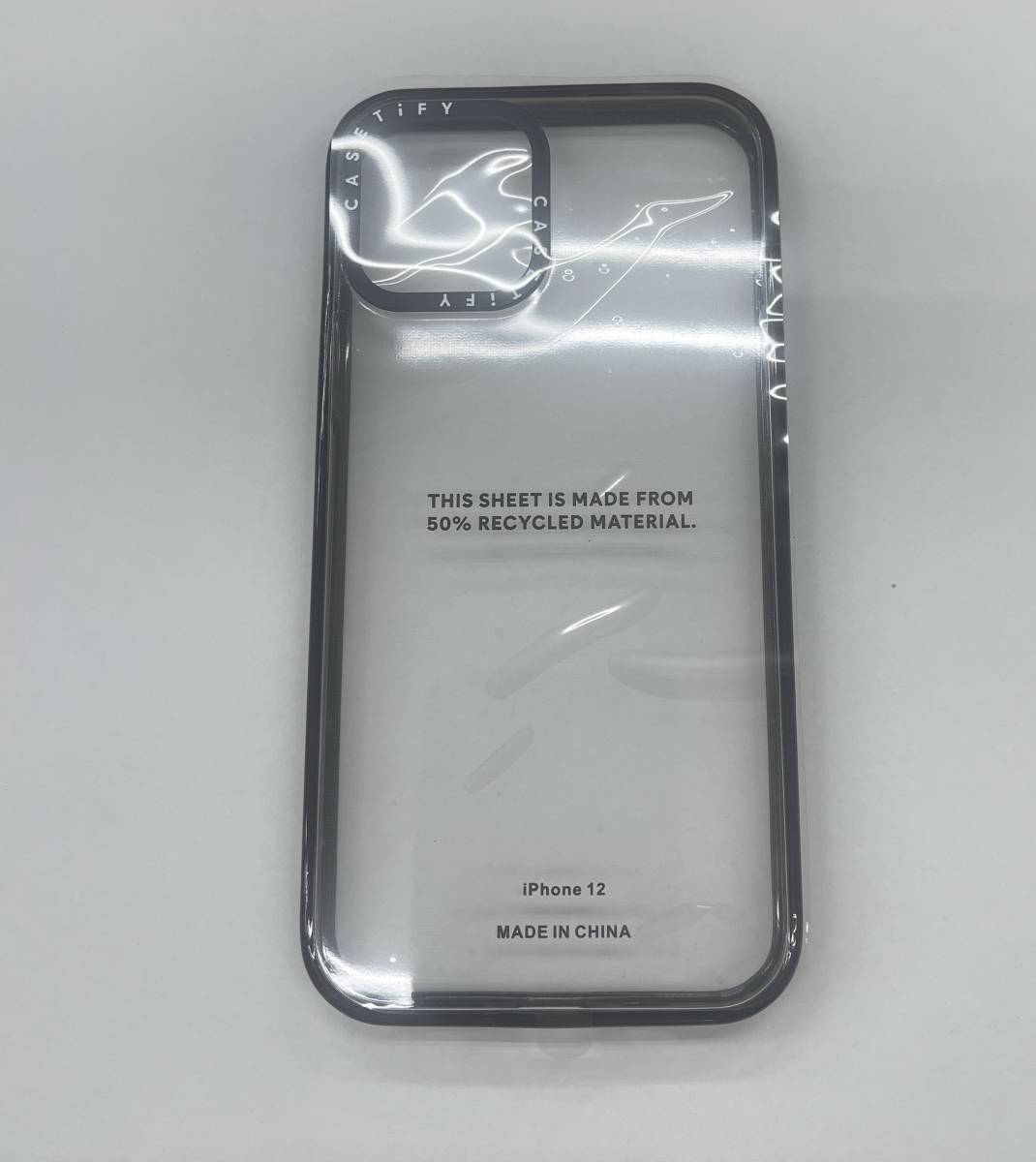 ★【在庫処分価格】CASETiFY インパクトケース iPhone 12 Pro クリアブラック☆C12-083a_画像2