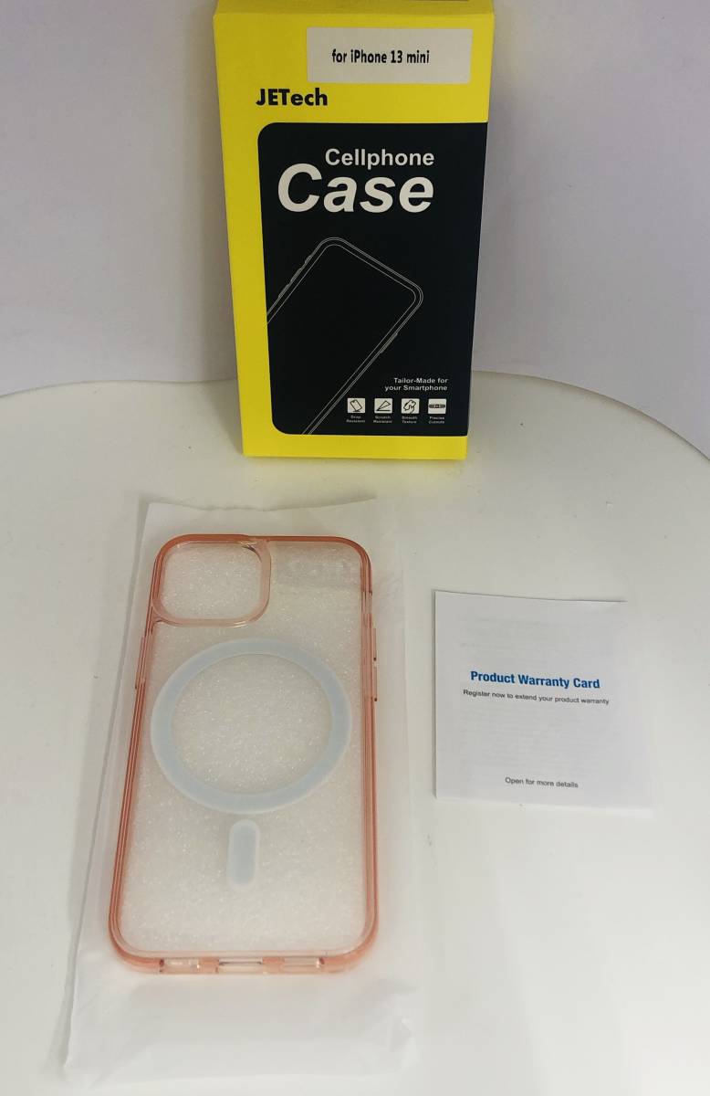 ★【在庫処分価格】JETech Cellphone Case iphone 13 mini バック透明 ピンク系 携帯 ケース☆C12-081a_画像1