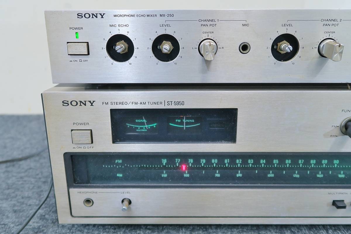 SONY/ソニー ST-5950 FM/AMチューナー (1206　MX-250/マイクロフォンエコーミキサー_画像2