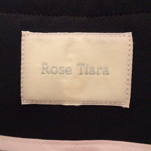 #anc ローズティアラ Rose Tiara ジャケット 38 濃紺 白 ノーカラー レディース [851170]の画像8