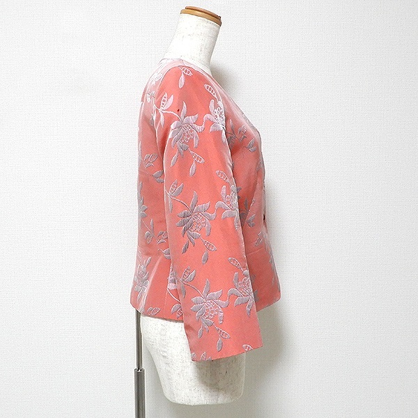 #anc Armani koretsio-niARMANICOLLEZIONI jacket lustre floral print no color Italy made pink series lady's [845411]
