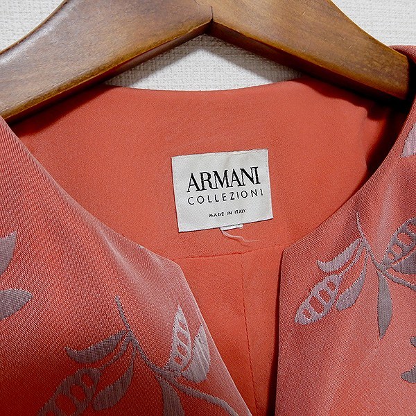 #anc Armani koretsio-niARMANICOLLEZIONI jacket lustre floral print no color Italy made pink series lady's [845411]