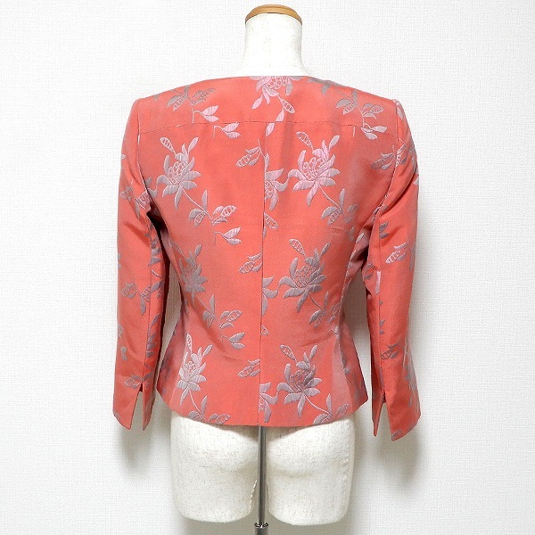 #anc Armani koretsio-niARMANICOLLEZIONI jacket lustre floral print no color Italy made pink series lady's [845411]