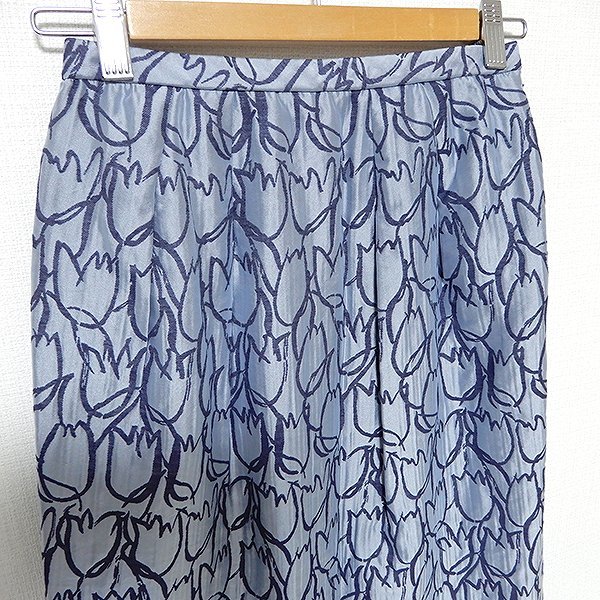 #snc Leilian Leilian setup short sleeves lustre tulip pattern biju-7 blue series lady's [822147]