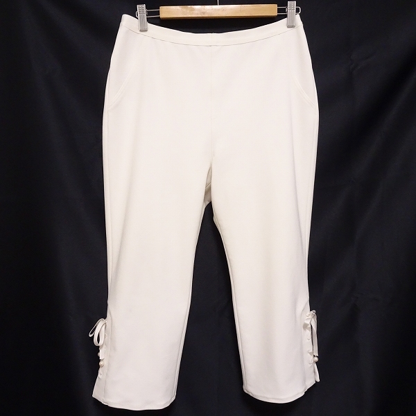 #anc ローズティアラ Rose Tiara パンツ 44 白 大きいサイズ 無地 パール リボン レディース [851163]_画像1