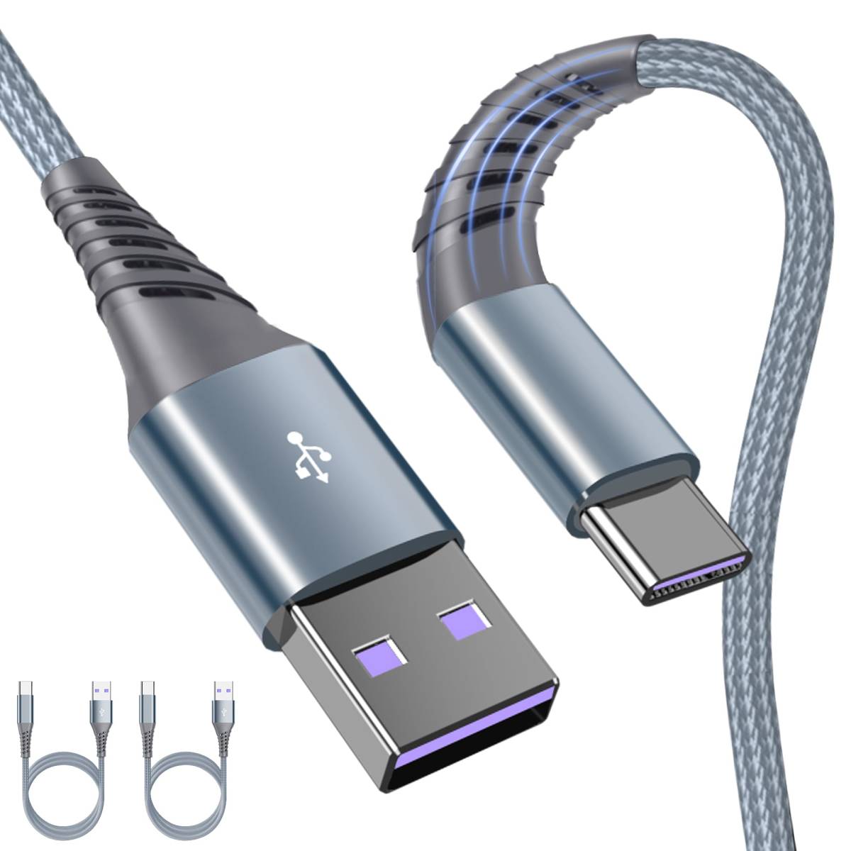 【新着商品】- USB 2.0充電器ケーブル C C コード 急速充電 USB-A Arae to タイプC ケーブル ケーブル _画像1