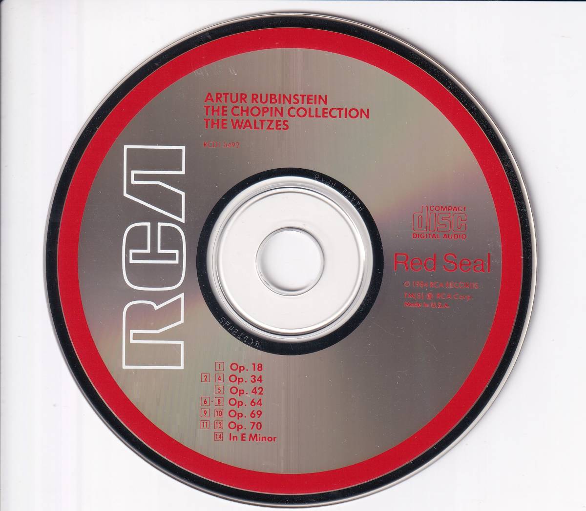 米RCA初期盤★ルービンシュタイン(p)/ショパン：ワルツ集_画像3