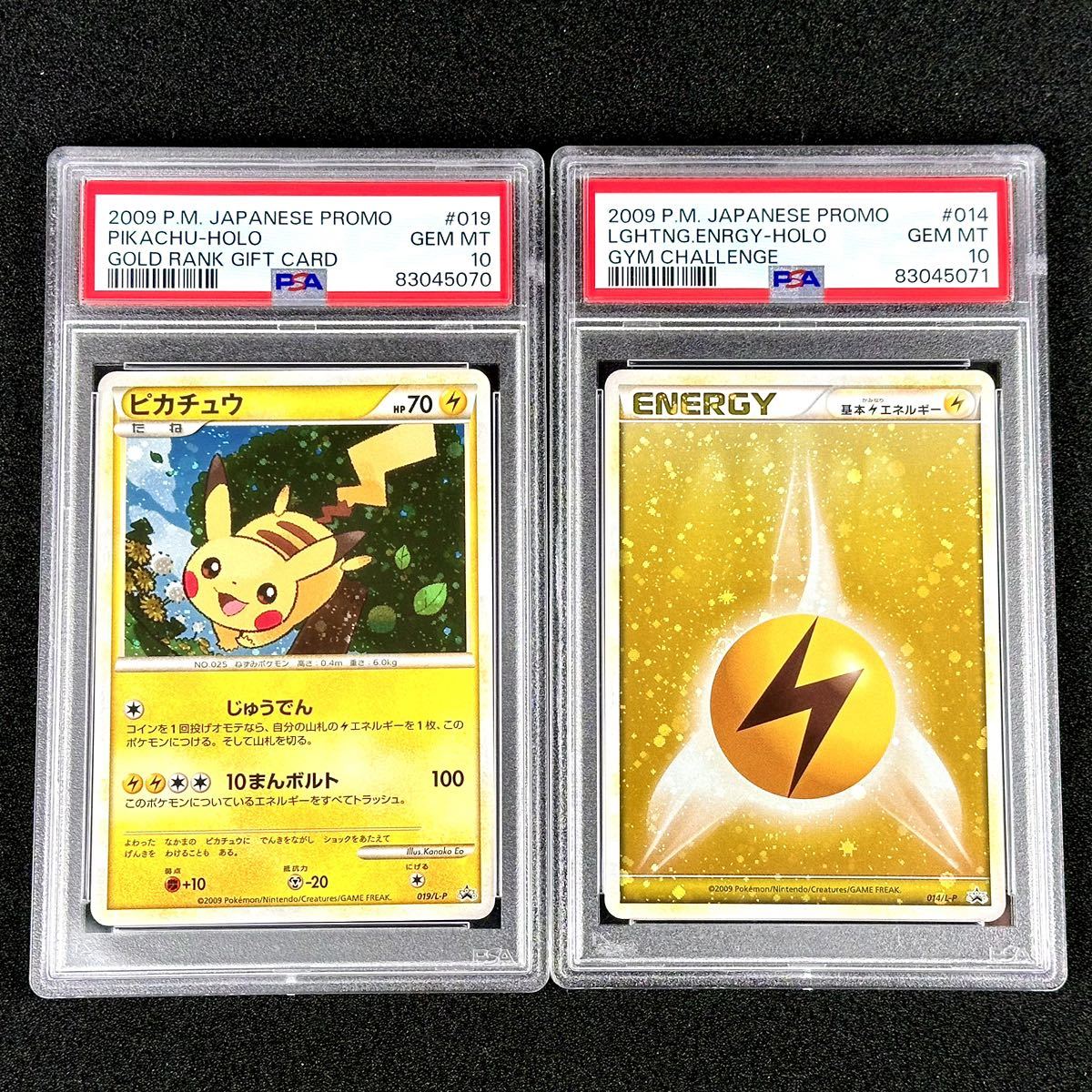 【PSA10】 ピカチュウ 基本雷エネルギー プロモ 連番 ポケモンカード ポケモンだいすきクラブ PCG ゴールドランク 2009 Pokemon PIKACHU_画像2