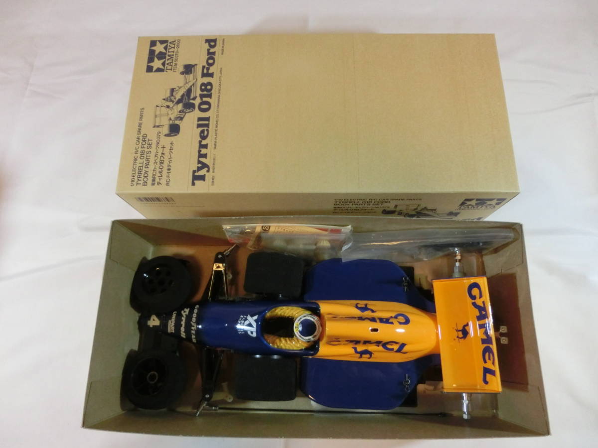 【絶版・送料無料】タミヤ ティレル 018 フォード完成品（セミレストア品） Tyrrell Ford ロードウィザード系シャーシ_ボディ用の箱に入れて発送致します。