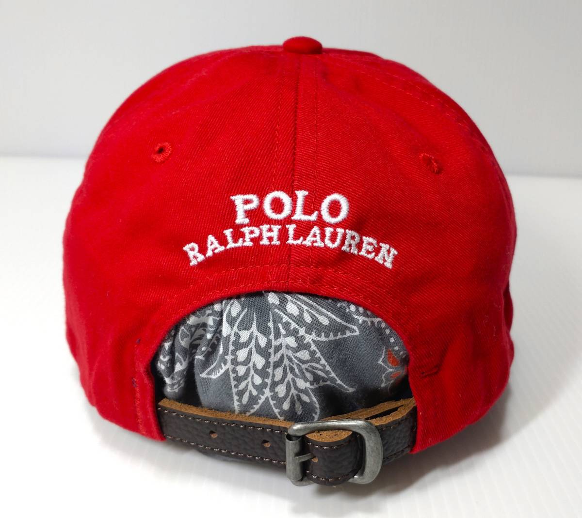 【新品・未使用】USA購入 POLO Ralph Lauren POLO BEAR CAP Red ポロ ラルフローレン ポロベアー ベースボールキャップ コットン_画像3