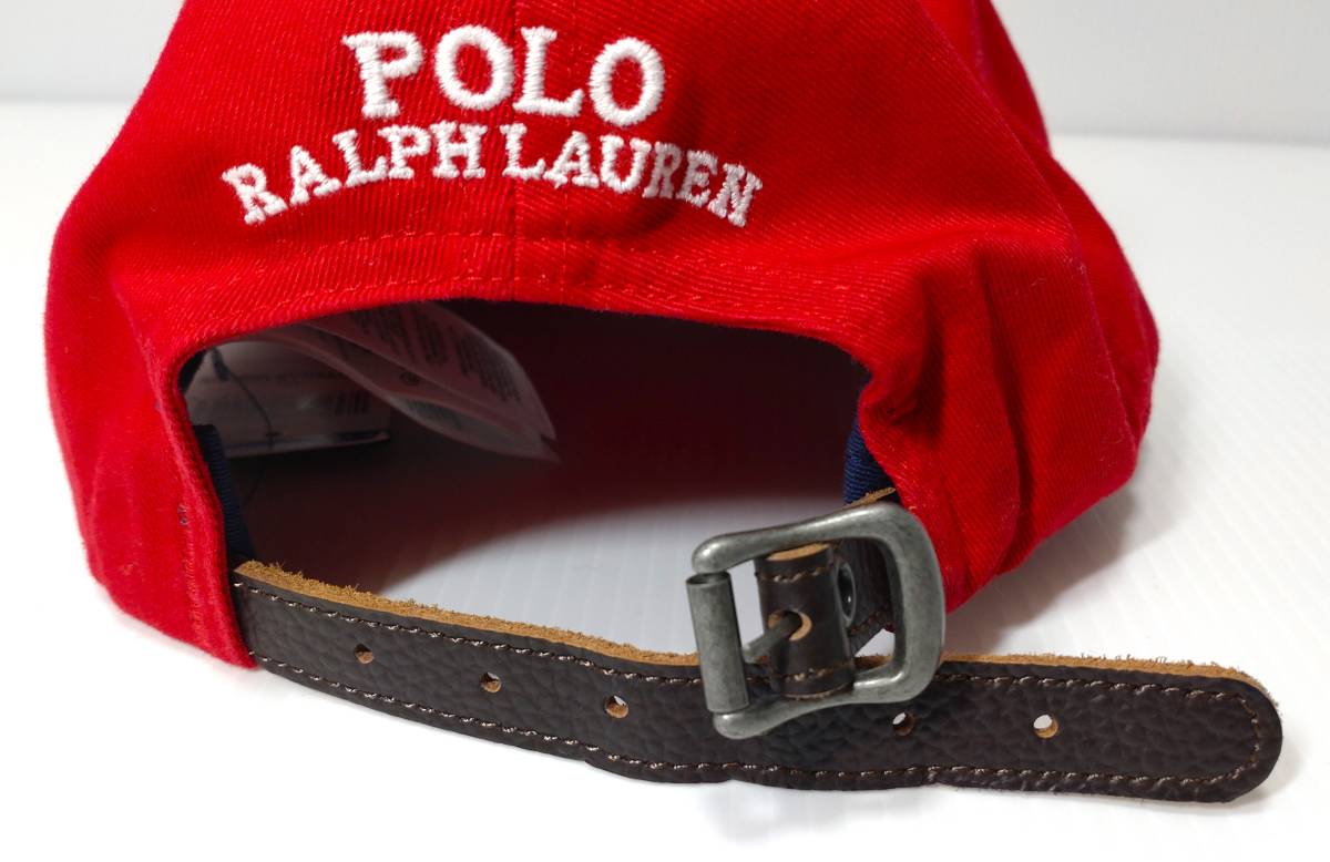 【新品・未使用】USA購入 POLO Ralph Lauren POLO BEAR CAP Red ポロ ラルフローレン ポロベアー ベースボールキャップ コットン_画像8
