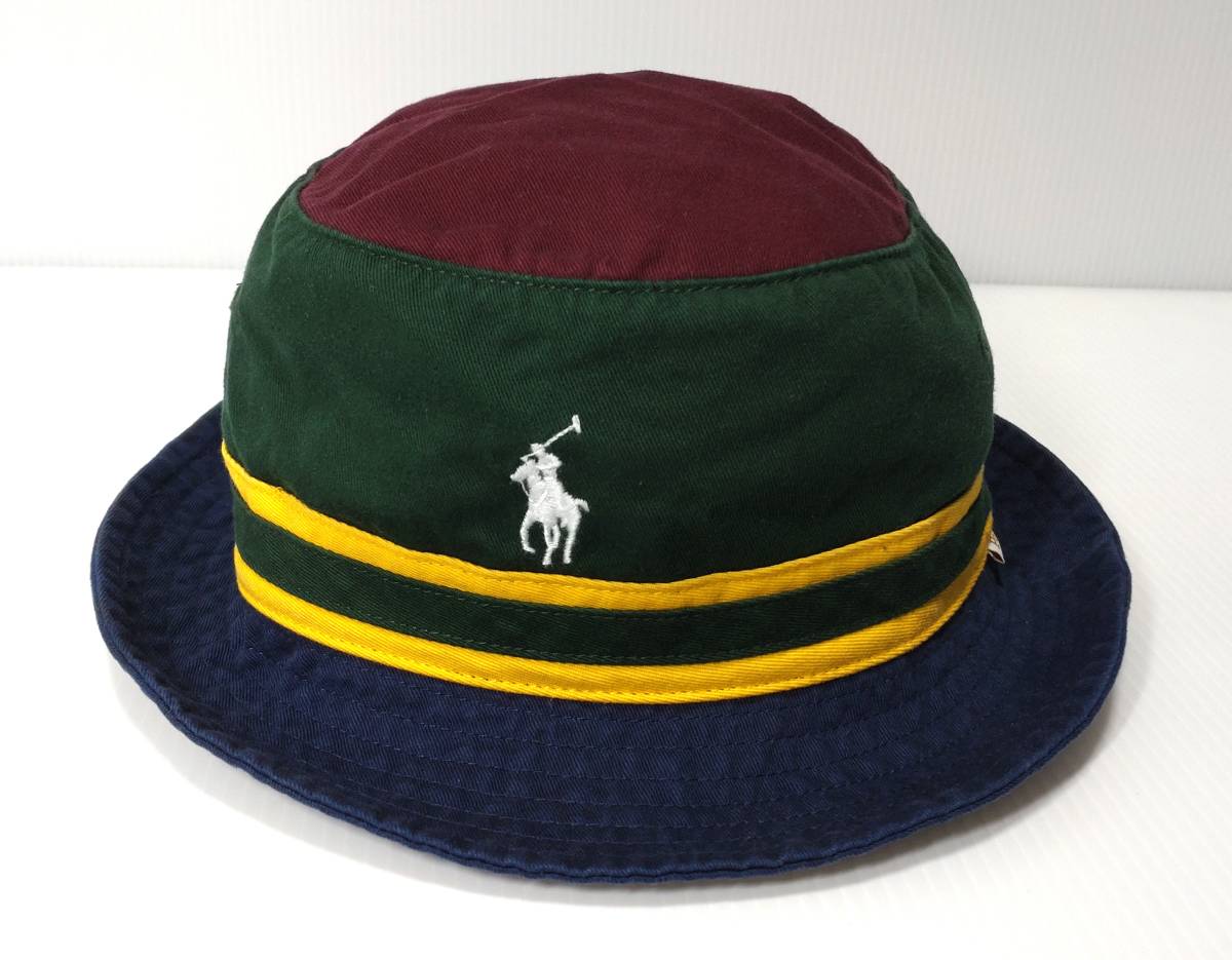 【新品・未使用】USA購入 POLO Ralph Lauren Bucket Hat ポロ ラルフローレン コットン バケットハット