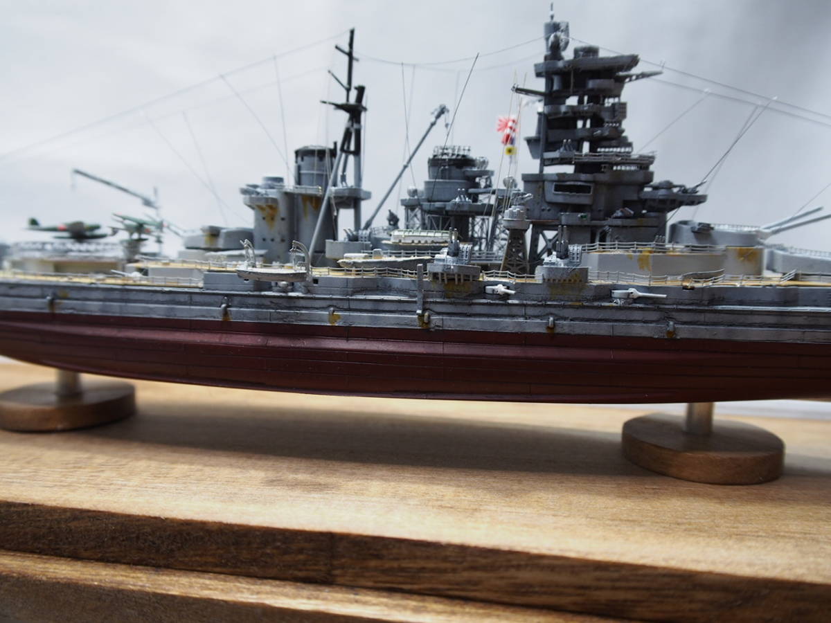 1/700 旧日本海軍 戦艦 榛名 サマール沖海戦時 フルハルケース付き完成品_画像8