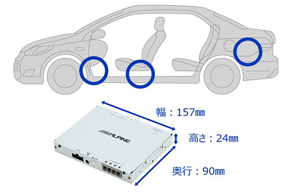 【取寄商品】ALPINEアルパインTUE-T600地上波デジタルTVチューナー(HDMI出力専用/4アンテナ×4チューナー)_画像6