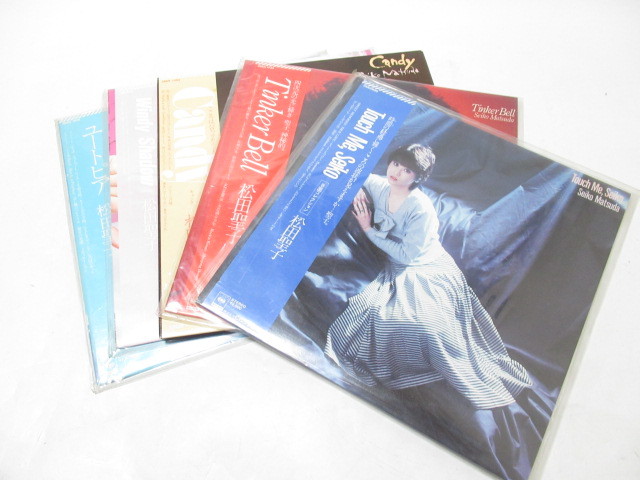 [de1 HN6423] 【帯付】松田聖子 LP 5枚 セット Touch Me タッチミー Tinker Bell ティンカーベル Candy Windy Shadow ユートピア レコード_画像1