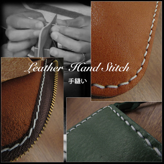 日本製 L字ファスナー 二つ折り革財布 レザーウォレット メンズ/レディース 本革 ハンドメイド ブラック_お送りするのはブラックです