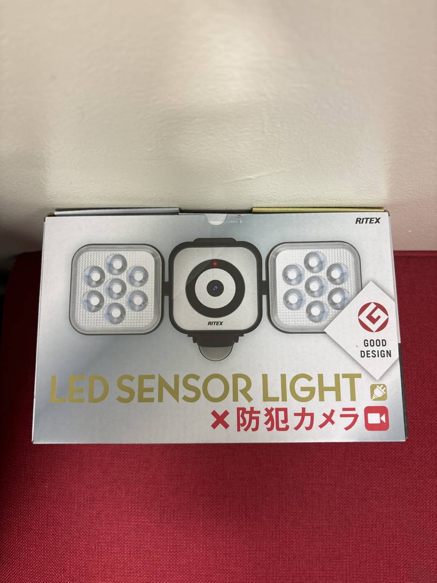 新品未使用 ムサシ LEDセンサーライト防犯カメラ 8W×2灯 C-AC8160_画像2