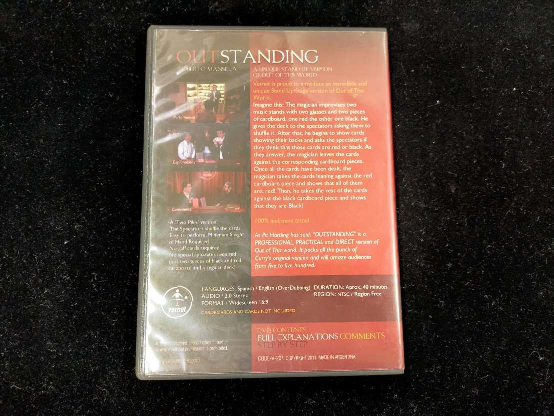 【D28】OUT STANDING ROBERTO MANSILLA トランプ カード クロースアップ サロン ステージ DVD マジック 手品の画像2
