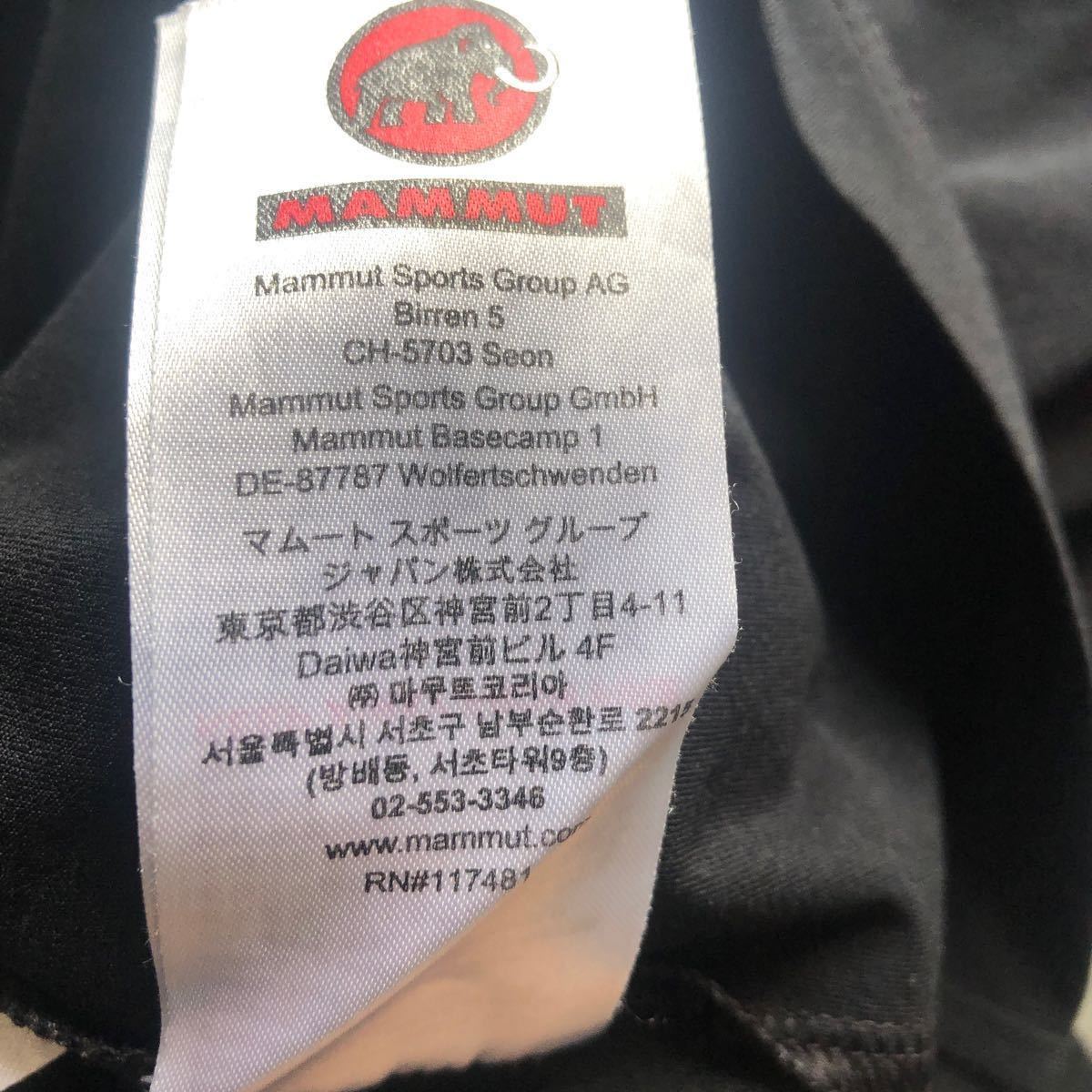 Mammut 半袖クルーネック 黒 Tシャツ QD Logo Print T-Shirt AF Men 販売終了品 Sサイズ 速乾_画像4