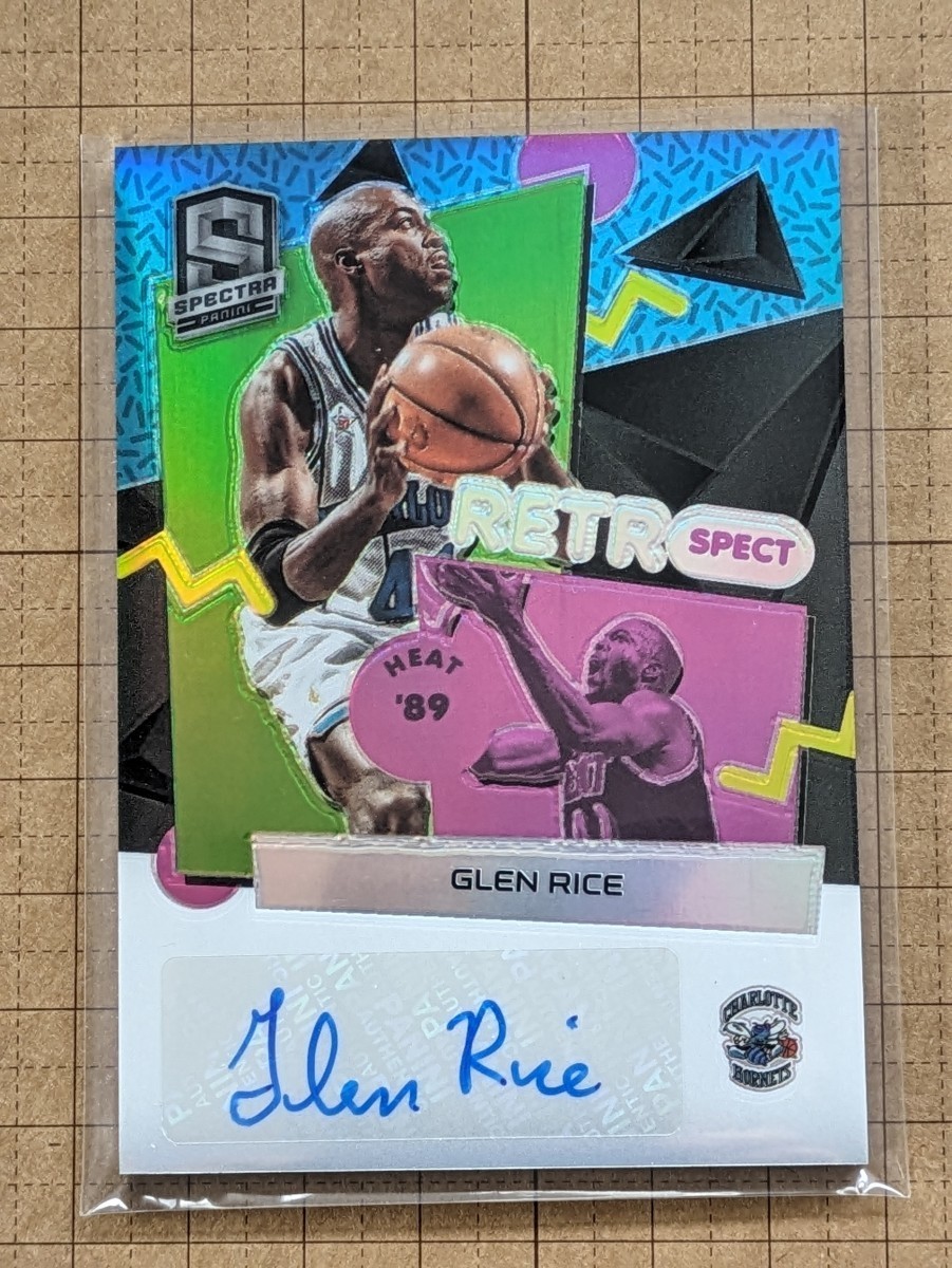 グレン・ライス【NBA 2022-23 PANINI SPECTRA BASKETBALL】スペクトラ GLEN RICE RSA-GRC RETRO SPECT AUTOGRAPHS 直筆サインカード #/99_画像1